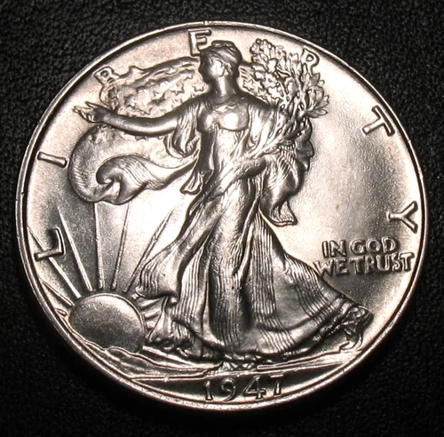 OLD US COINS 1947 BU UNC WALKING LIBERTY SILVER HALF DOLLAR FIFTY CENT 50C
