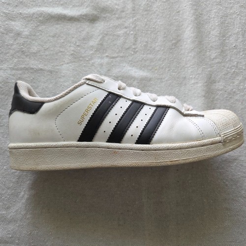 Adidas Superstar Originals White Black Leather Men's Sneakers Shoes Size 6 - Picture 2 of 13
