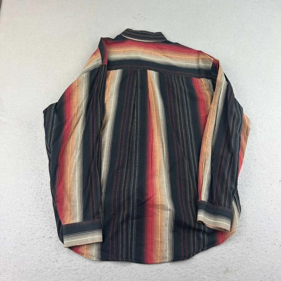 Cpacka Jack Shirt Mens XL Black Striped Button Up Lightweight Long Sleeves Italy - Image 3 of 4