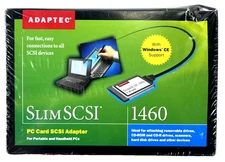 New Sealed - Adaptec SlimSCSI 1460 PCMCIA SCSI Card Kit | APA-1460D 1807600