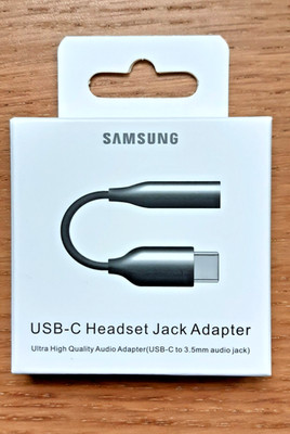 Original Samsung AUX Jack Adapter USB-C 3,5mm Audio Musik Kopfhörer Kabel Klinke