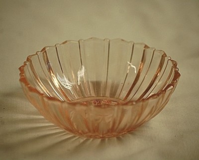Fortune Pink Anchor Hocking Fruit Dessert Berry Bowl Pink Depression Glass 4''