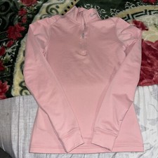 Nike Woman  s Running Dri-fit Long Sleeve 1/2 Zip Pink Pullover Jacket Size S
