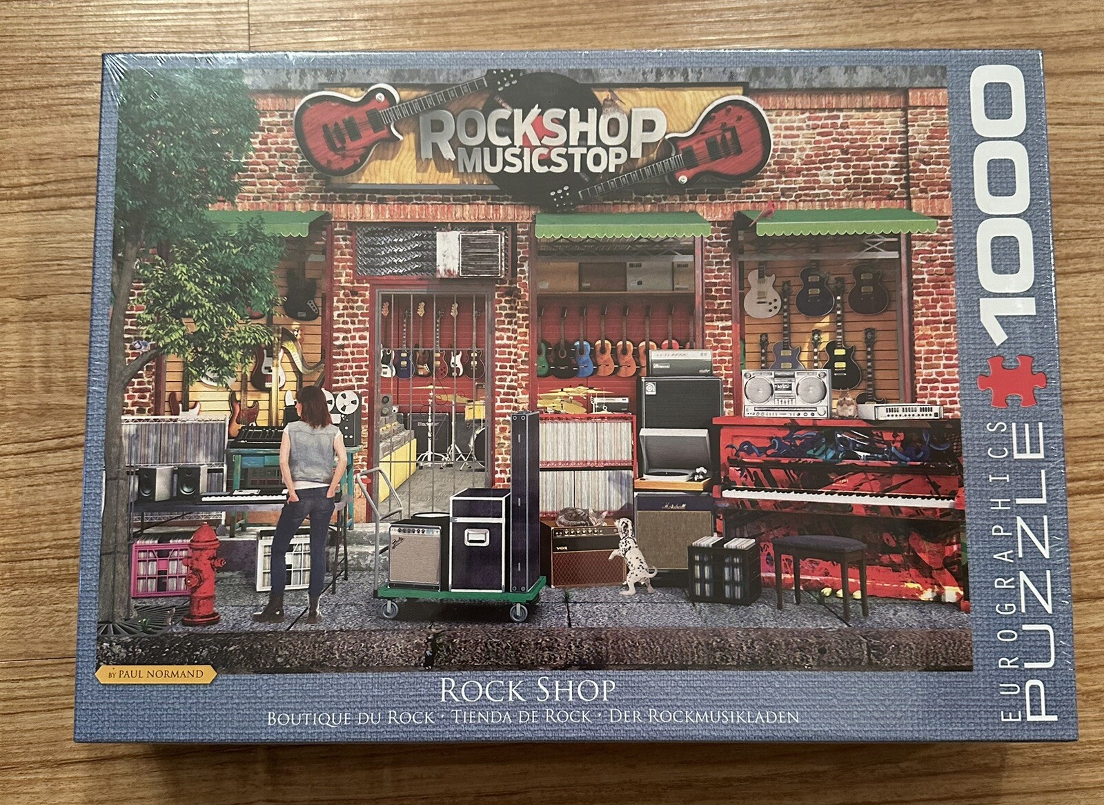 Jigsaw Puzzles 1000 Piece Puzzle - Large Puzzle Game Rock Shop Guitar Music New