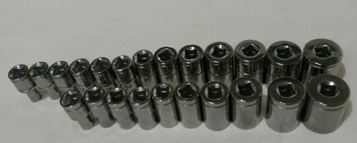 BLUE-POINT 100PC 1/4 & 3/8" DR SAE & METRIC GENERAL SERVICE SET #BLPGSSC100B - Picture 8 of 24
