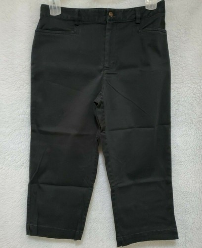 Caribbean Joe Womens Capri Pants Size 12 Petite 12P Black - Picture 13 of 24