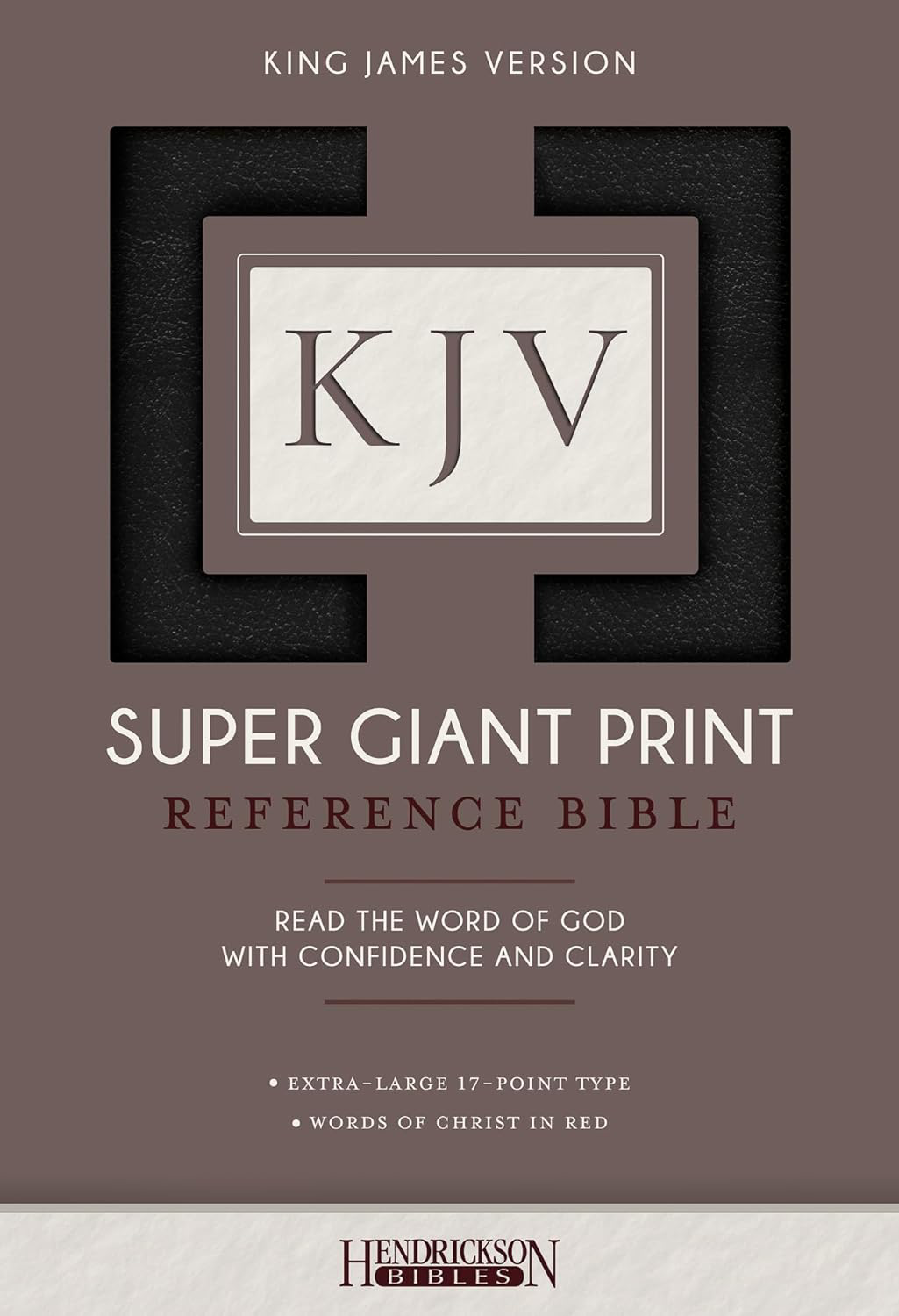 KJV Super Giant Print Reference Bible Imitation Leather Black Red Letter Edition