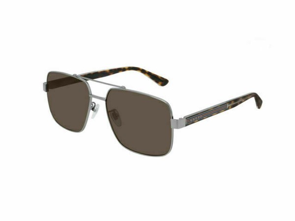 Gucci GG0529S 60/145mm Unisex Aviator Sunglasses with Ruthenium
