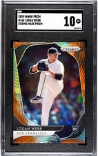 2020 Panini Prizm #168 Logan Webb COSMIC HAZE PRIZM SGC 10 GEM MINT
