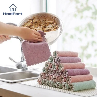 Microfiber Kitchen Towels - 5 Pack Super Absorbent Dish Towels - Image 1 of 4