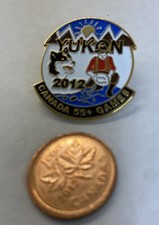 Yukon 2012 Canada 55+ Games Lapel Hat Pin Pin Back