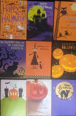 12 assorted Hallmark Halloween Greeting Cards Cute Spooky with ...