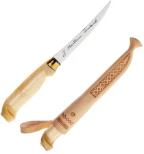 Marttiini Classic Kitchen Knife 7.88" Stainless Fillet Blade Birch Wood Handle