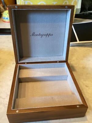 Authentic Montegrappa Watch Walnut Box Presentation BOX ONLY NO WATCH 7.5 SQX3.5
