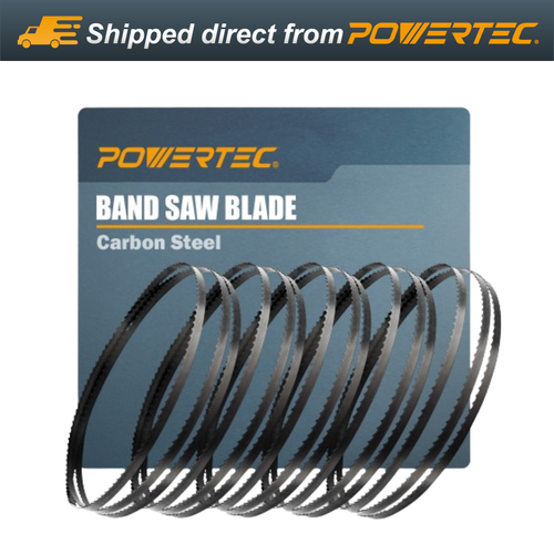 POWERTEC 82-Inch Bandsaw Blades – 1/4" X 6 TPI, 2-Pack – Fits Delta 28-140, 28-190, Jet JWBS-12OS & More