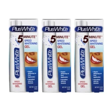 3 Pack Plus White 5 Minute Speed Whitening Gel Enamel Friendly, 2.0 Ounce each
