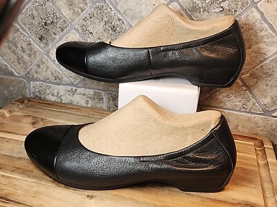 Dansko Lisanne Milled Nappa EU 39 US Black Leather Cap Toe