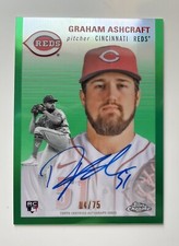 2023 Topps Chrome Platinum Anniversary Graham Ashcraft RC Green Auto /75 SP