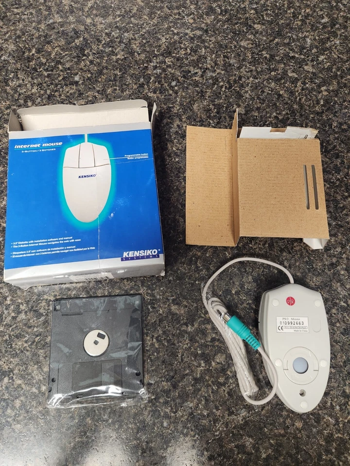 Kensiko Internet Mouse 3 Button PS/2 Connector  Good Condition  - Image 2 of 2