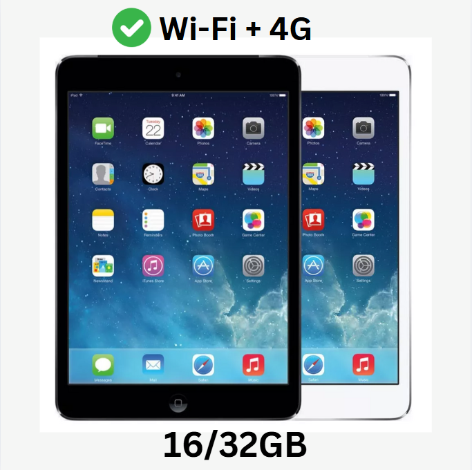 【美品】Apple iPad mini2 Wi-Fi Cellular 16GB Apple iPad Mini 2 (16/32GB Wi-Fi + 4G) Verizon Lock A1490 - White
