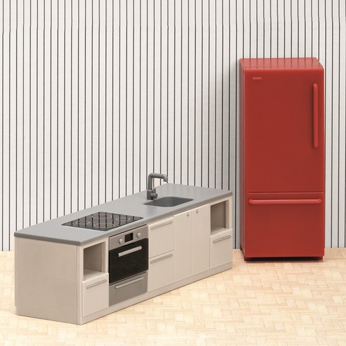 Lundby 60.3066 Smaland Basic Küchen Set - Herd Kühlschrank Puppenhaus 1:18 - Bild 2 von 3
