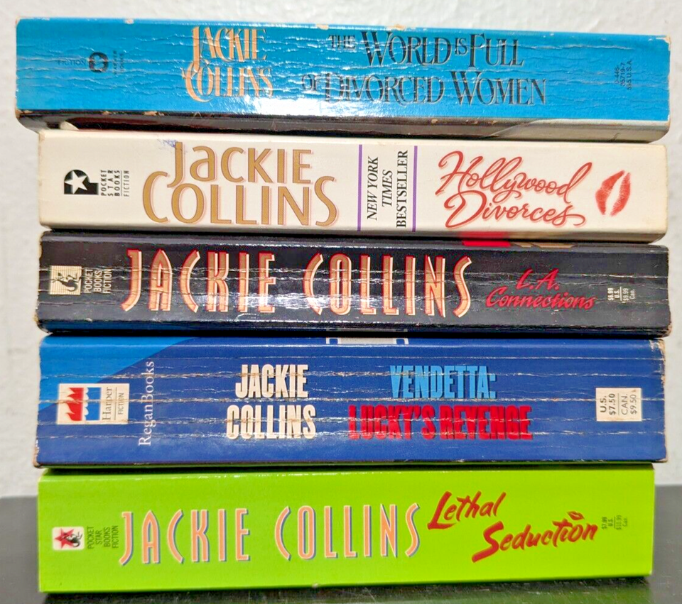 Jackie Collins 5 Book Lot Fiction Drama Paperback Novels Free Shipping