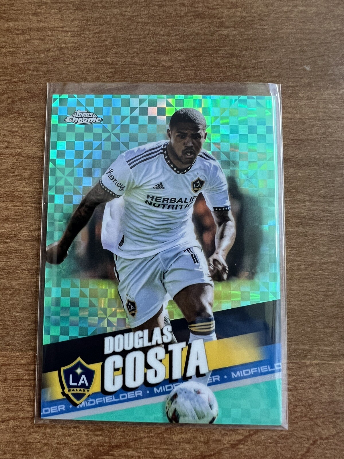 2022 Topps Chrome MLS #78 Douglas Costa Aqua Refractor X Fractor 160/299 Galaxy