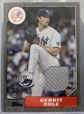2022 Topps Series 1 GERRIT COLE 1987 Baseball Relic 172/199 Black 87R-GC YANKEES