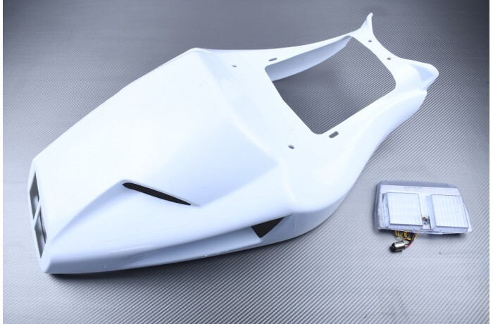 Carénage arrière Ducati SBK998 conversion piste selle solo et feu arrière clair