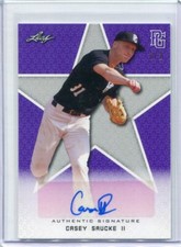 2020 Leaf Perfect Game Autographs Purple Casey Saucke II Auto 1/1