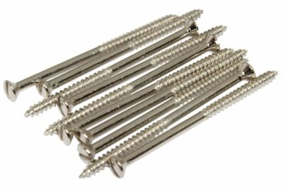 #3 x 1.74 Slotted Oval Head Wood Screw - Filtertron -Nickel- Qty 10- Made in USA