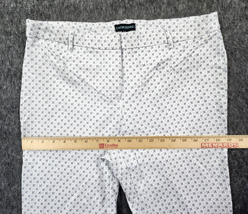 Pantaloni Cynthia Rowley Donna XL Capri Slacks Elasticizzati Geometrici Coastal Resort - Foto 15 di 20