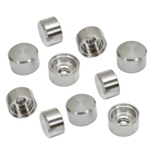 10Pc RH End Cap Flat Dome Jam Nut 316SS Cable Railing 1/4"-20 Thread Marine Boat