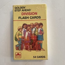 54 Golden Step Ahead Division Flash Cards
