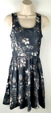 NWT Jessica Simpson Women's Jayne Dress Sz M Lace Up Back Floral Polyester Blend