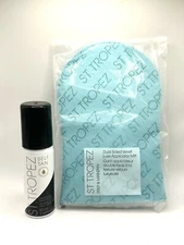 St Tropez Self Tan Luxe Whipped Creme Mousse 1.69 oz Travel Sz + Applicator Mitt