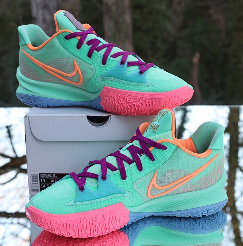 Nike Kyrie 4 Low Keep Sue Fresh Men's Size 13 Green Orange Nike Kyrie 4 Low Keep Sue Fresh Men's Size 13 Green Orange
