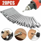 20 Pcs Diamond Burr Bits Drill Set Rotary Multi Tool Accessories Kits For Dremel