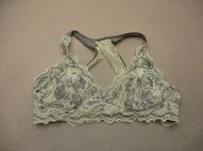 Felina Size S Womens Lace Unlined Wireless Back Close Racer Back Bralette Bra 4G