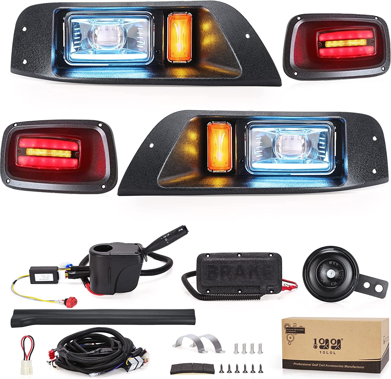 Golf Cart Headlight Tail Light Kit for EZGO TXT 1995-2015,12