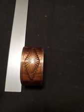 VTG SOUTHWESTERN AMERICAN WIDE HEAVY COPPER CUFF BRACELET