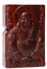 Natural Rosewood Maitreya Buddha Lighter Box For Zippo Insert Kit(Case Only) R