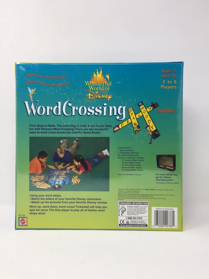 Word Crossing Game Mattel The Wonderful World Of Disney FACTORY SEALED - Image 2 of 2