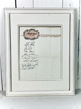 DETROIT REDWINGS TEAM SIGNED LETTERHEAD 1957/58 GORDIE HOWE 'DUTCH' REIBEL NORM