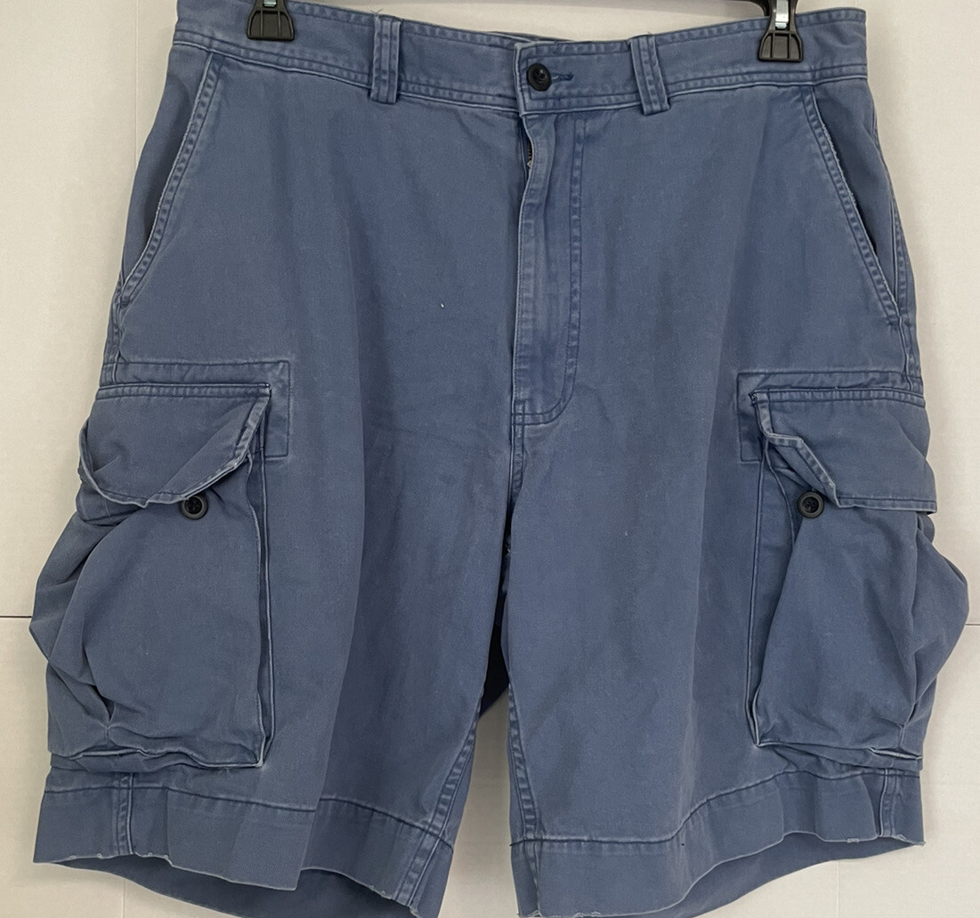 POLO RALPH LAUREN mens cargo shorts blue size 35