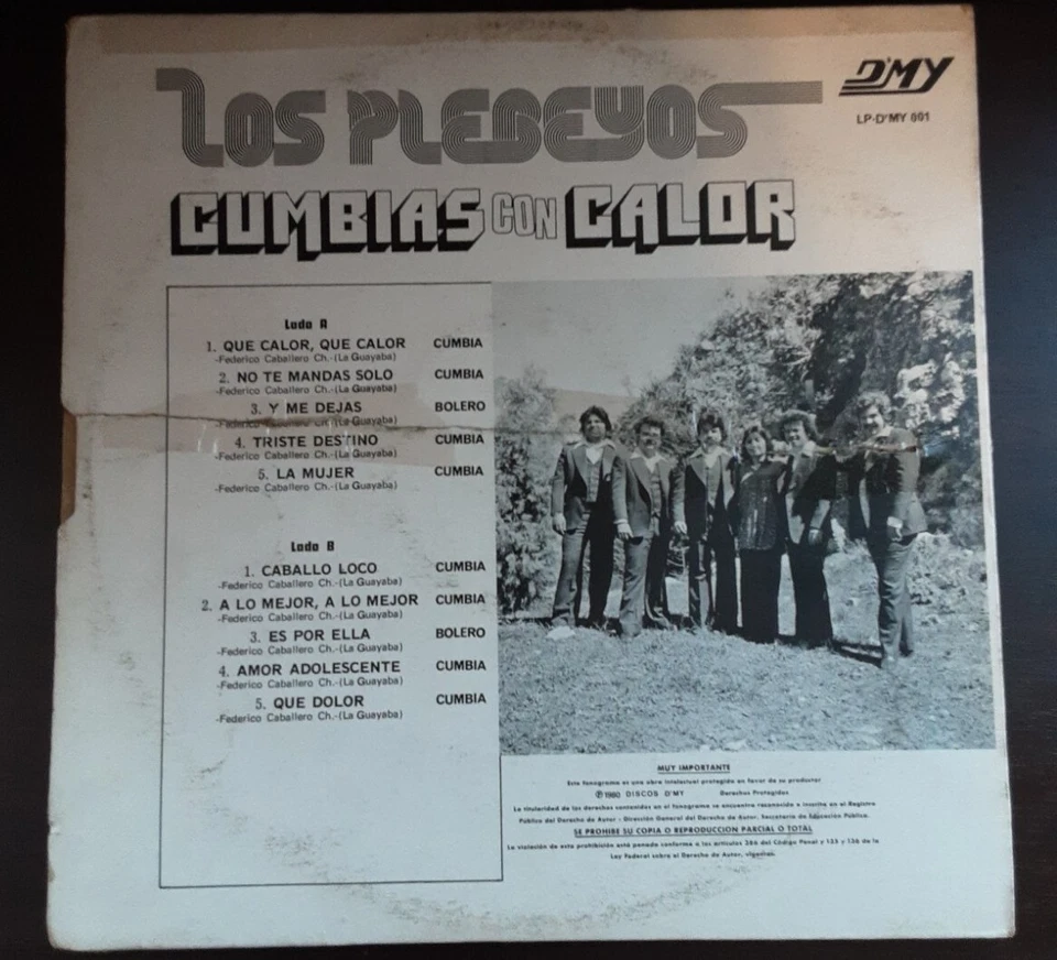 Los Plebeyos, Cumbias con Calo,vinyl - Image 2 of 4