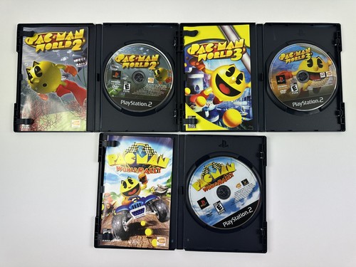 Lot 3 Pac-Man World, 2, & 3 World Rally PlayStation PS2 Complete CIB E Everyone - Picture 5 of 5