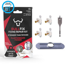 Plasterboard Fixing Repair Kit 4 Pack – Repairs Failed Fixings in Drywall with H