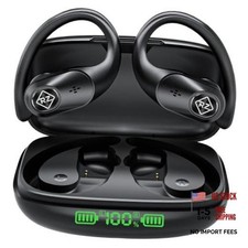 Wireless Earbuds Bluetooth Headphones 96H Playtime LED Display Waterproof Black