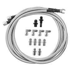 Transmission Cooler Lines - 70-Inch SAE Stainless Steel Braided 6AN 70 Inch